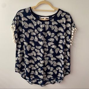 Your Story Butterfly Pom Pom Tassel Tee